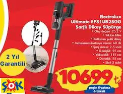 ELECTROLUX ULTİMATE EP81UB25GG ŞARJLI DİKEY SÜPÜRGE